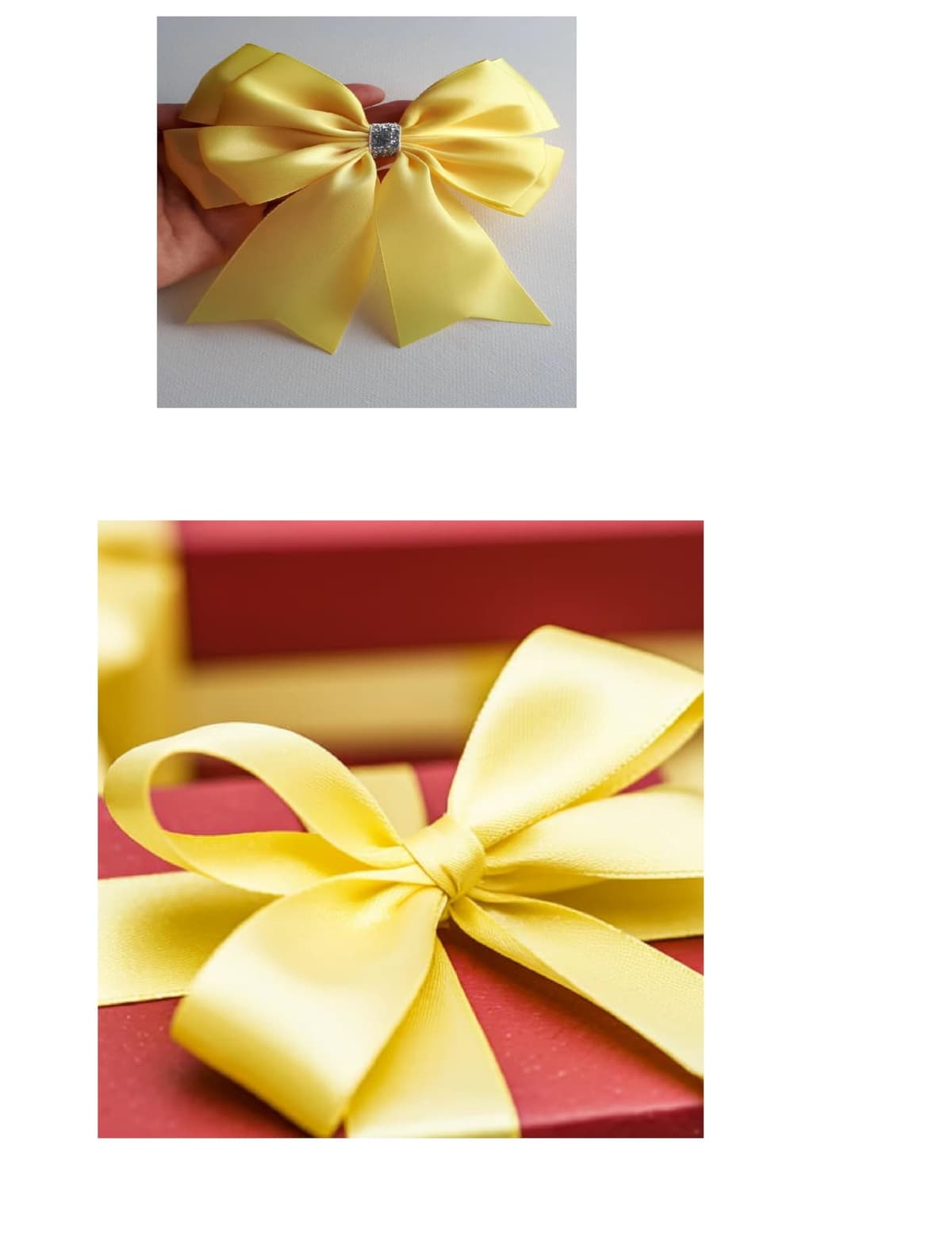 Pale Yellow Satin Ribbon 38mm Wide 5 Meter for Gifts Wrap, Decoration, Wedding, Events, Party, Cloths, Sew, Bows, Cars, Floral — view 3