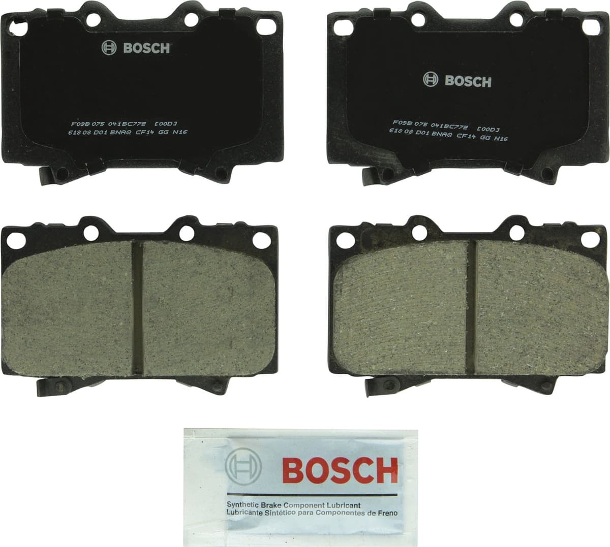 Bosch BC914 QuietCast Premium Ceramic Disc Brake Pad Set For: Acura ILX; Honda Accord, Civic, CR-V, Element, Fit, Front — view 312