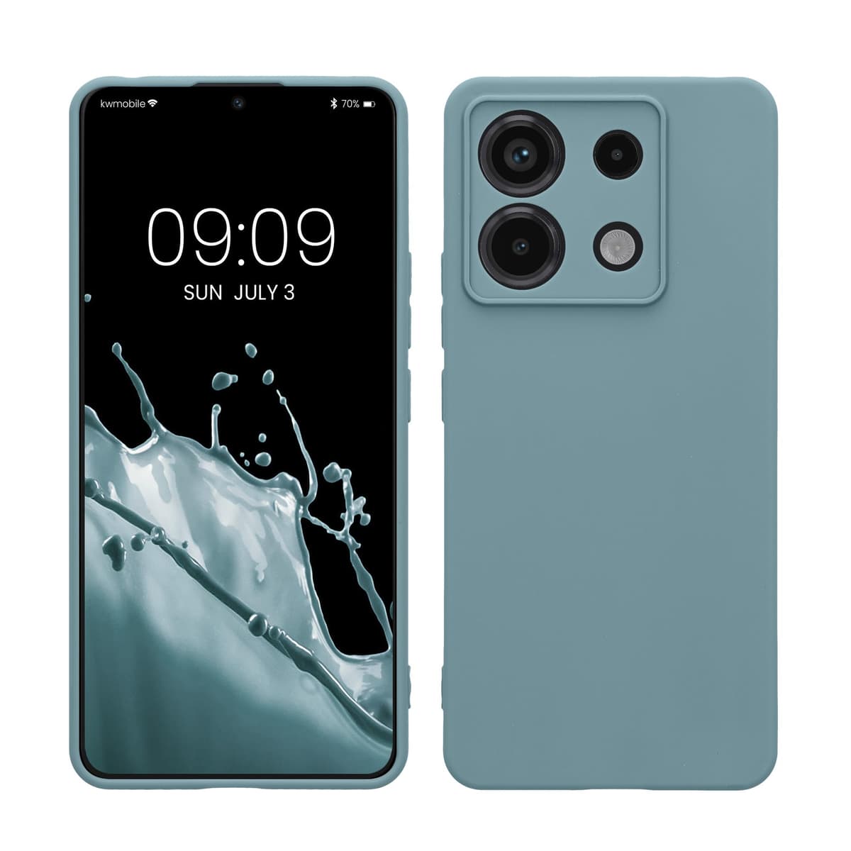 kwmobile Carcasa Compatible con Xiaomi Redmi Note 14 Pro 5G / Poco X7 Funda - Funda Ultrafina de TPU con Bordes elevados - Lavanda Metalizado — view 173