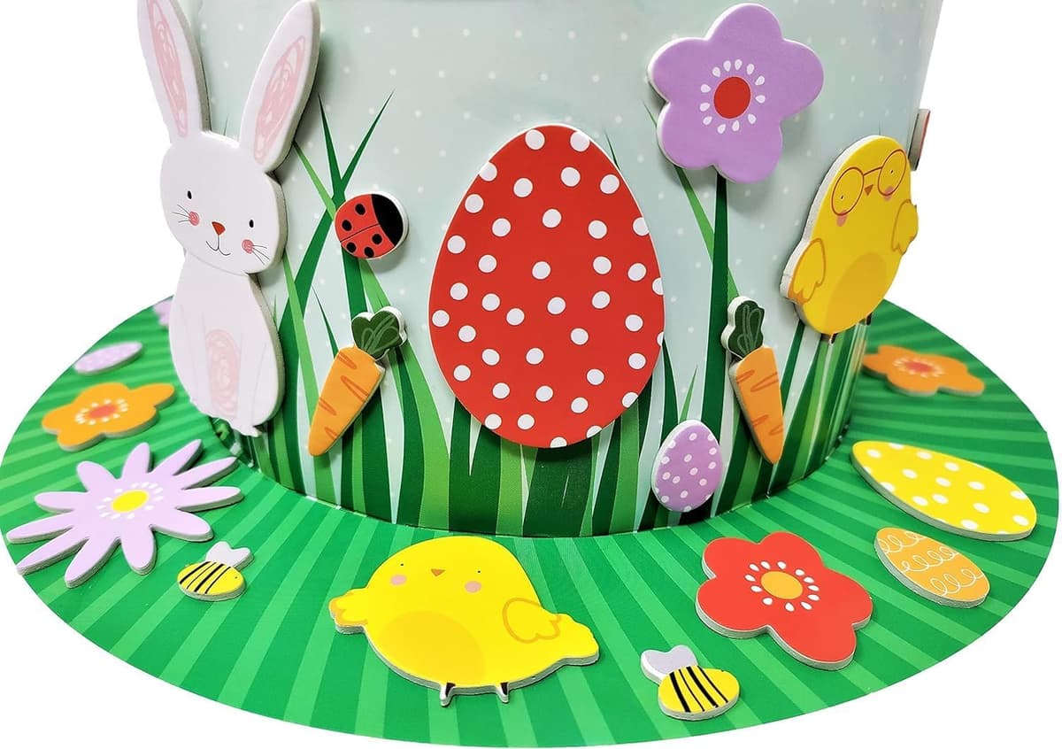 YLAB Make Your Own Easter Bonnet Kit – Fun Craft Activity for Kids, Perfect for Easter Bonnet Parade & School Competitions, I — view 3