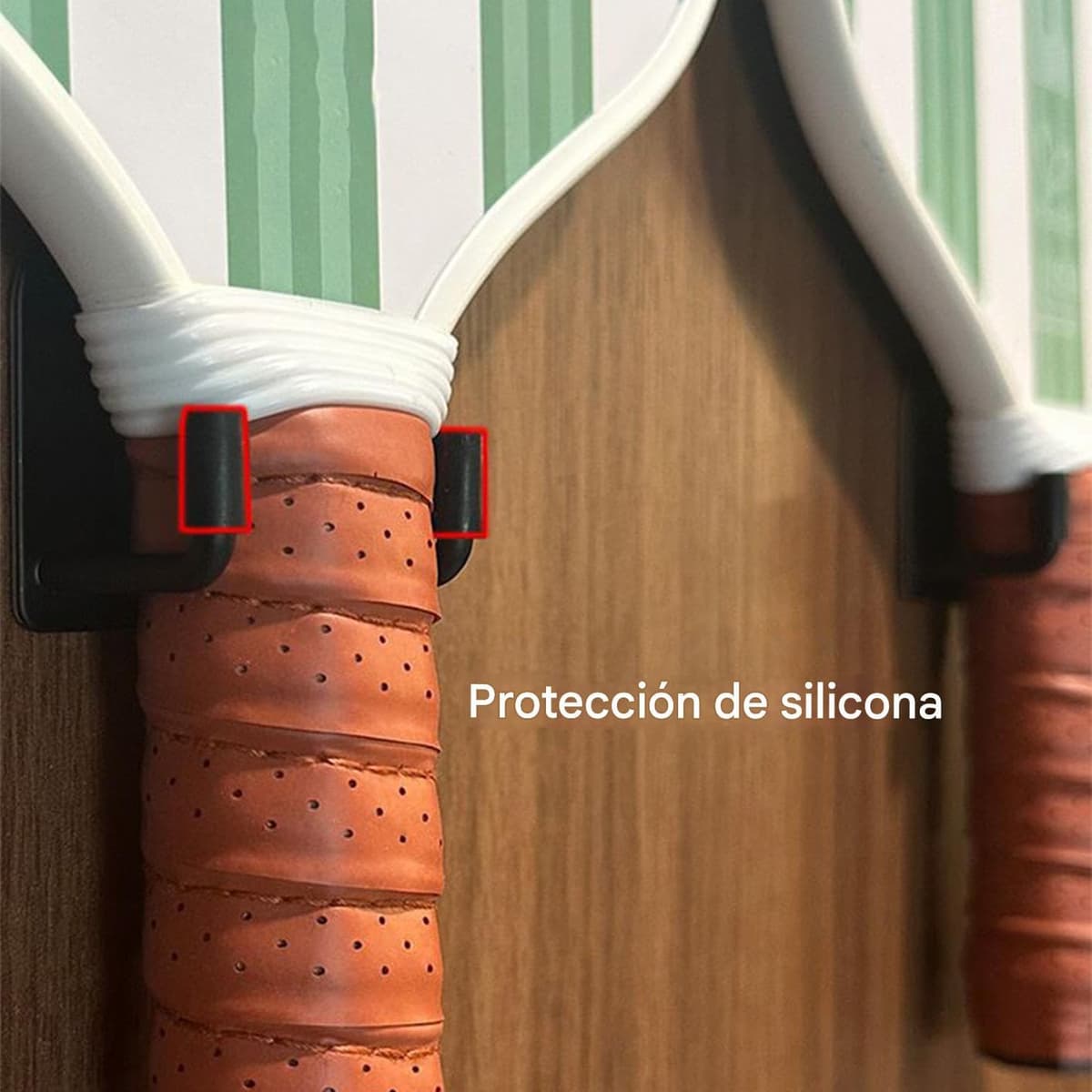 Genérico Soporte para Palas de Pádel Pickleball,Colgador para Raquetas | 2 Unidades Soporte Sin Taladros Para Raquetas Para Gimnasios Domésticos Sótano Garaje — view 4