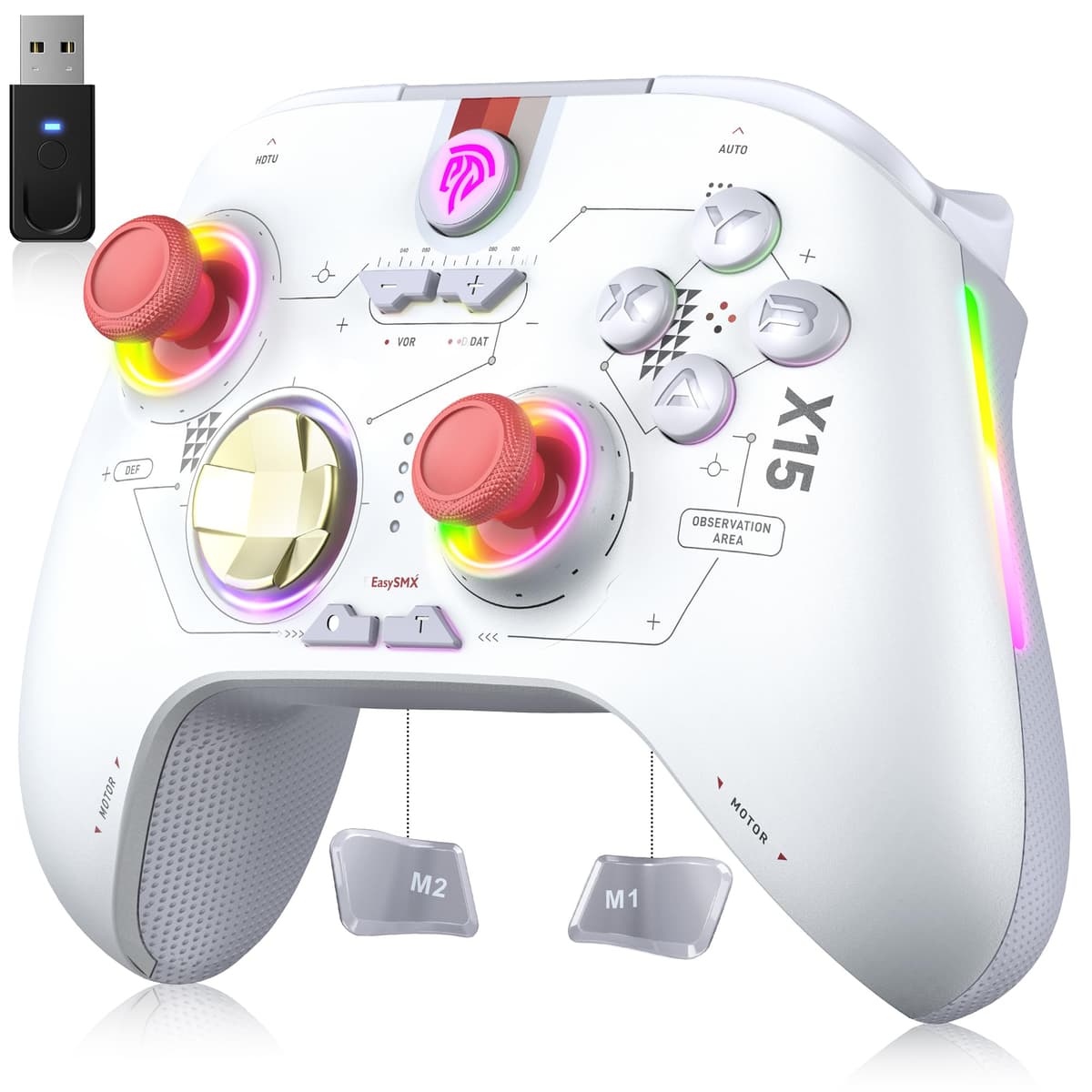 EasySMX X15 Wireless PC Controller with Hall Triggers, Hall Joysticks, Enhanced Bluetooth Game Controller,No Drift No Deadzone effect, Compatible with Windows PC, Android, Steam and Switch — view 13