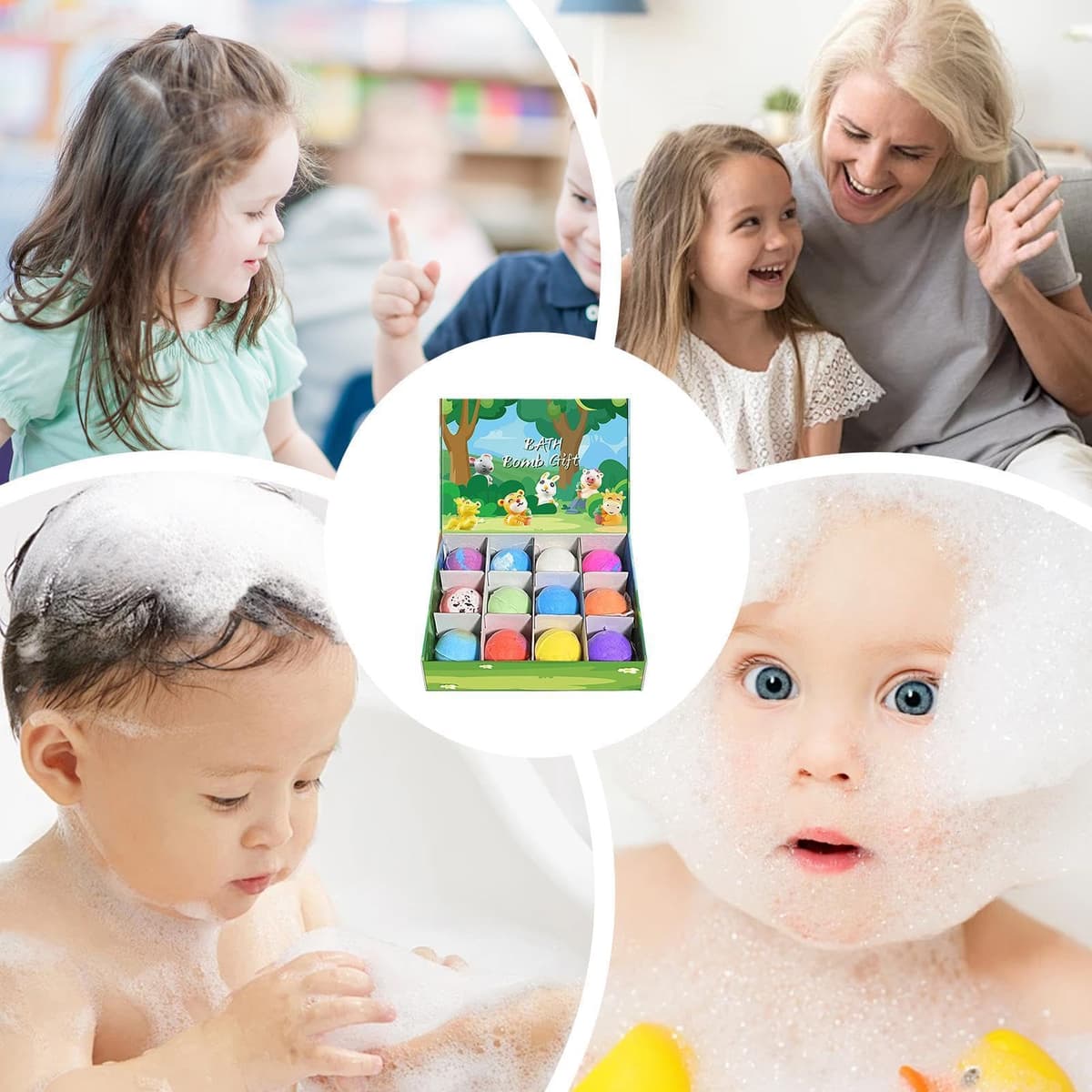 Pelota De Baño para Niños, Bolas De Sal De Gaseosas - Pelota De Baño con Juguetes, Land & Sea Toys Bola Orgánica Natural Hecha A Mano para Niños para Cumpleaños, Halloween, Navidad — view 5