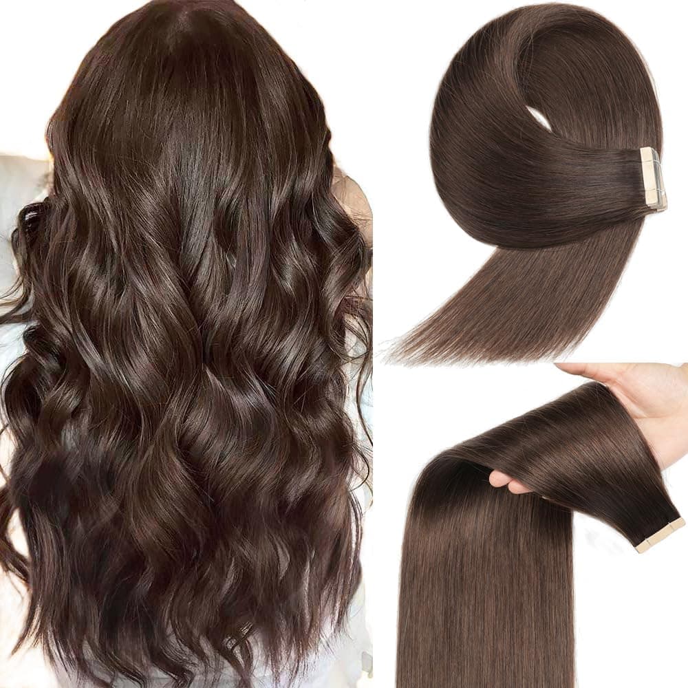 YDDM Extensiones Adhesivas Pelo Natural 20pcs 35cm 40g Negro - Extensiones De Cabello Humano (14 Pulgadas, 1B#) — view 15