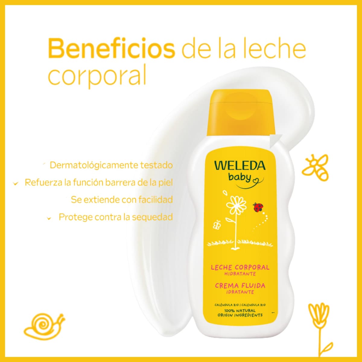Weleda - Leche Corporal de Caléndula para Bebé, Hidrata, Nutre, Calma y Protege, Apto para Pieles Sensibles - 200 ml — view 4