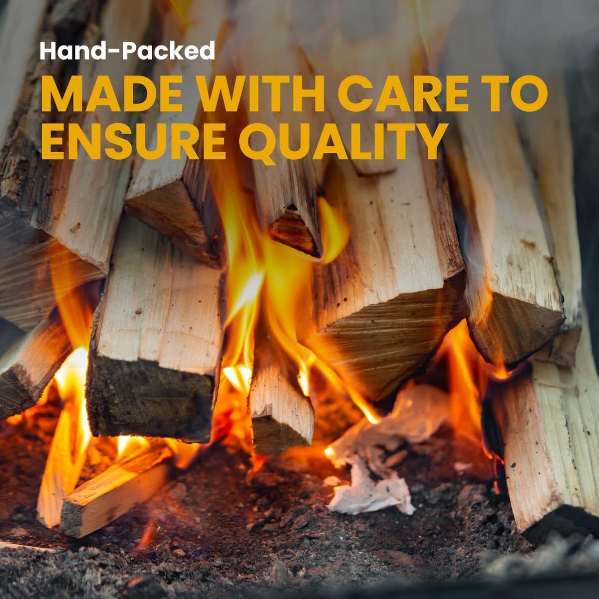 Ecoblaze Kiln Dried Kindling Wood 10kg - Easy to Light, Smokeless Fire Starter for Stoves, Fire Pits, BBQs, Chimineas, Wood Burners & Indoor or Outdoor Fires (4x2.5kg packs) — view 5
