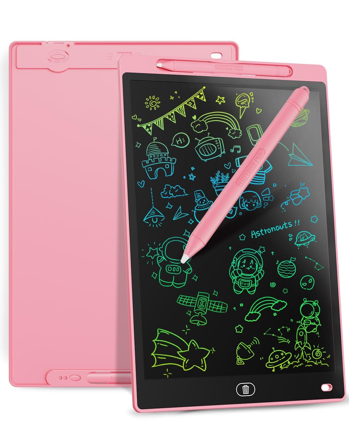 Genialba Tableta de Escritura LCD de Colores de 8,5, Tablero de Dibujo Electrónico - Tablero de Grafiti con Pizarra de Dibujo Borrable Portátil, Regalo para Niños (Rosa) — view 21
