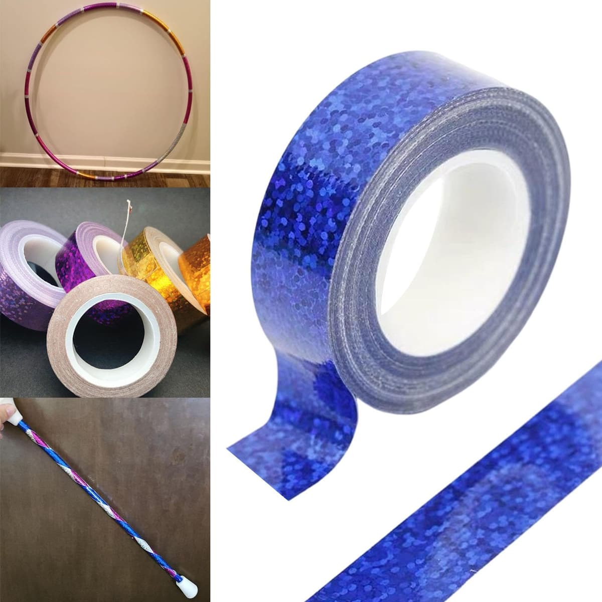 Cinta para Aro de Gimnasia, Cinta Artística con, Accesorio Profesional para Decoración de Aros de Gimnasia Rítmica, Apto para Niños — view 5