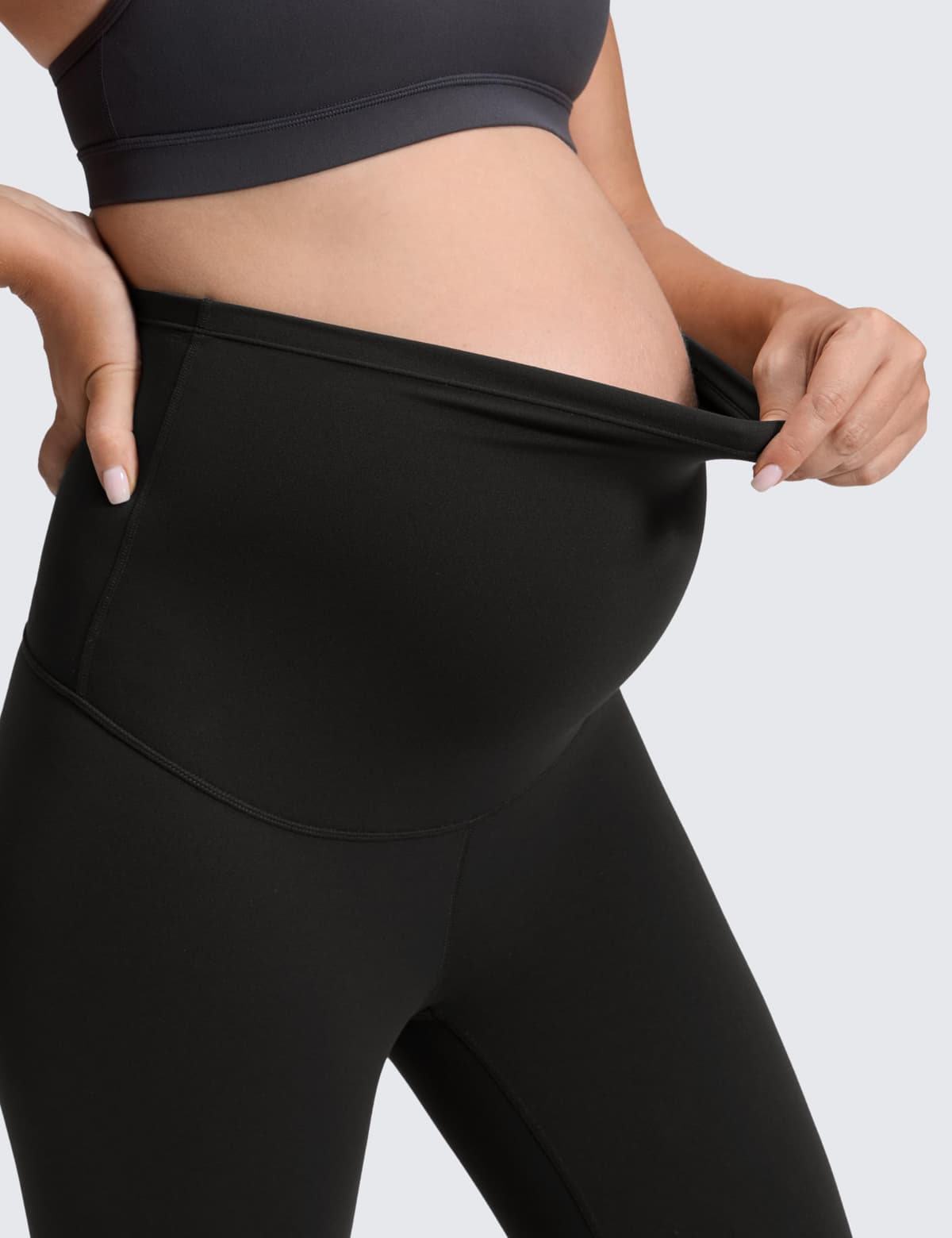 CRZ YOGA Women's Butterluxe 25" Maternity Leggings - Over Bump Workout Leggings Pregnancy Soft Belly Support Yoga Pants — view 5