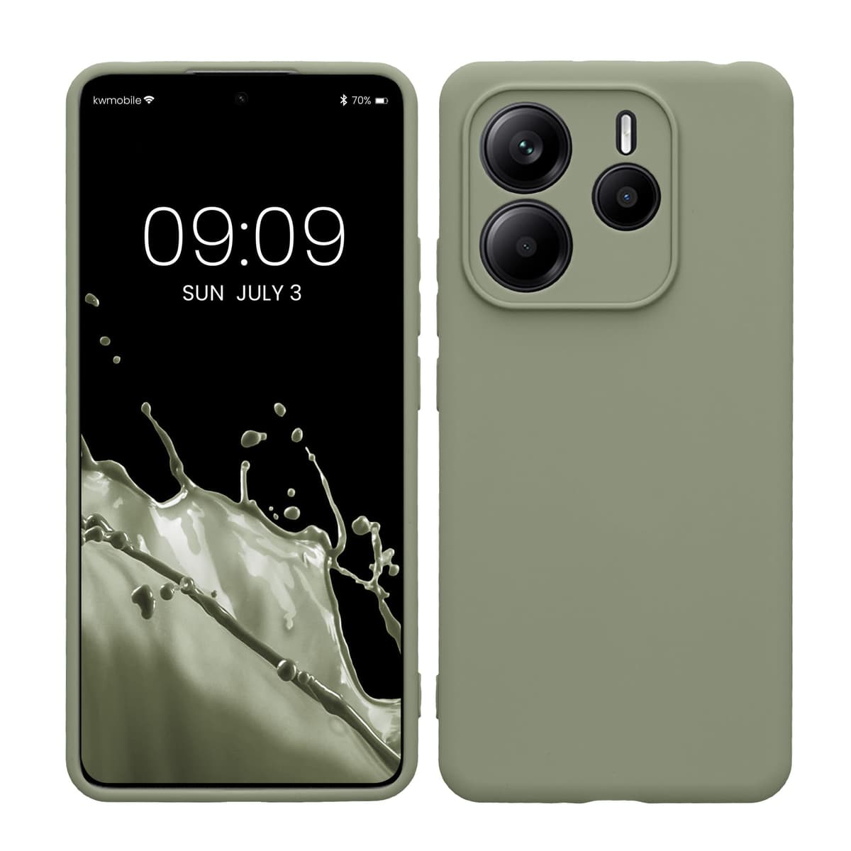 kwmobile Carcasa Compatible con Xiaomi Redmi Note 14 Pro 5G / Poco X7 Funda - Funda Ultrafina de TPU con Bordes elevados - Lavanda Metalizado — view 78
