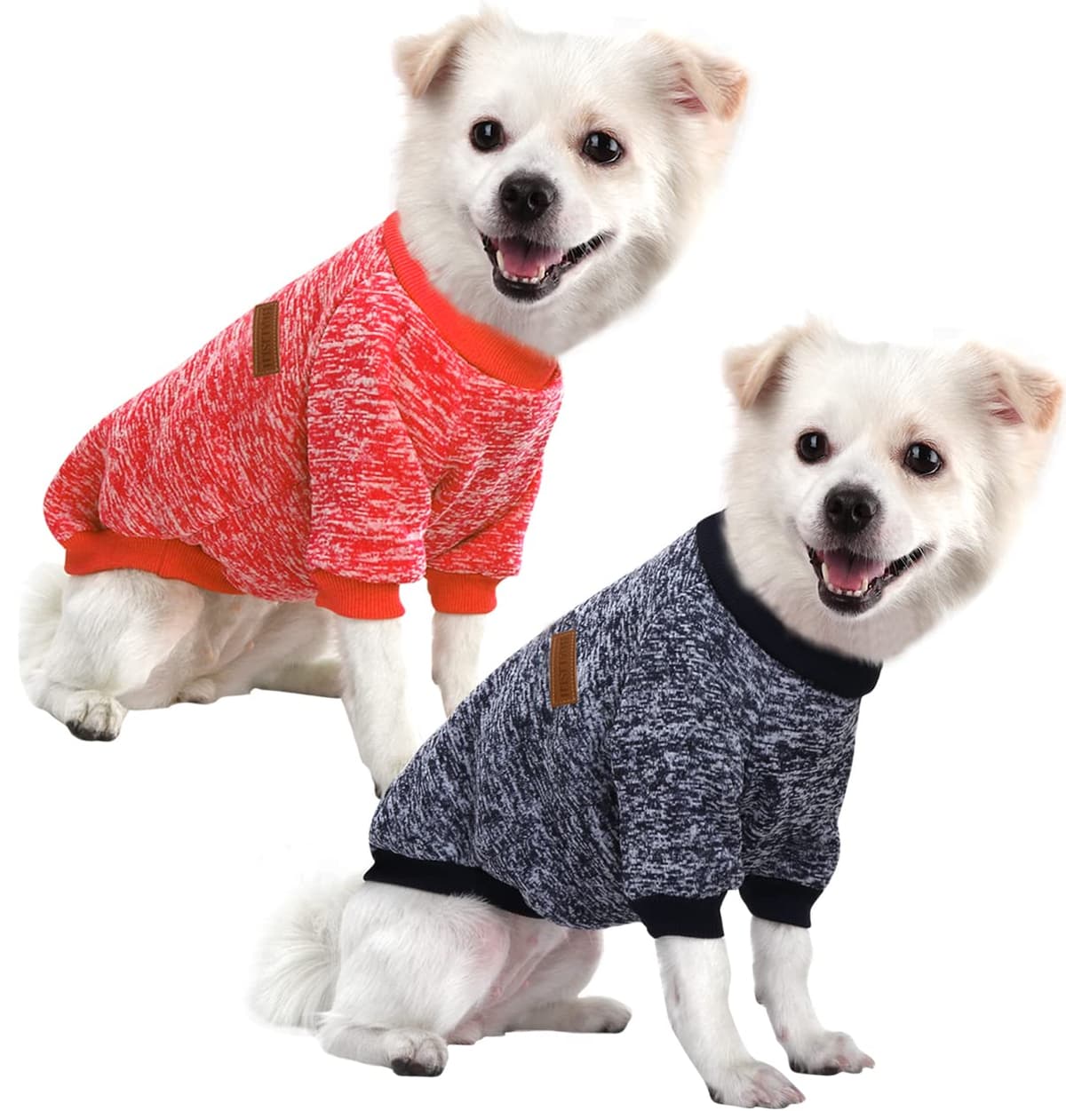 Dog Jumper Medium Chihuahua Jumper Christmas Sweater Fleece Inside Soft Cozy, Colour Vibrant Easy to Take On and Off (Pink+Grey, M) — view 28