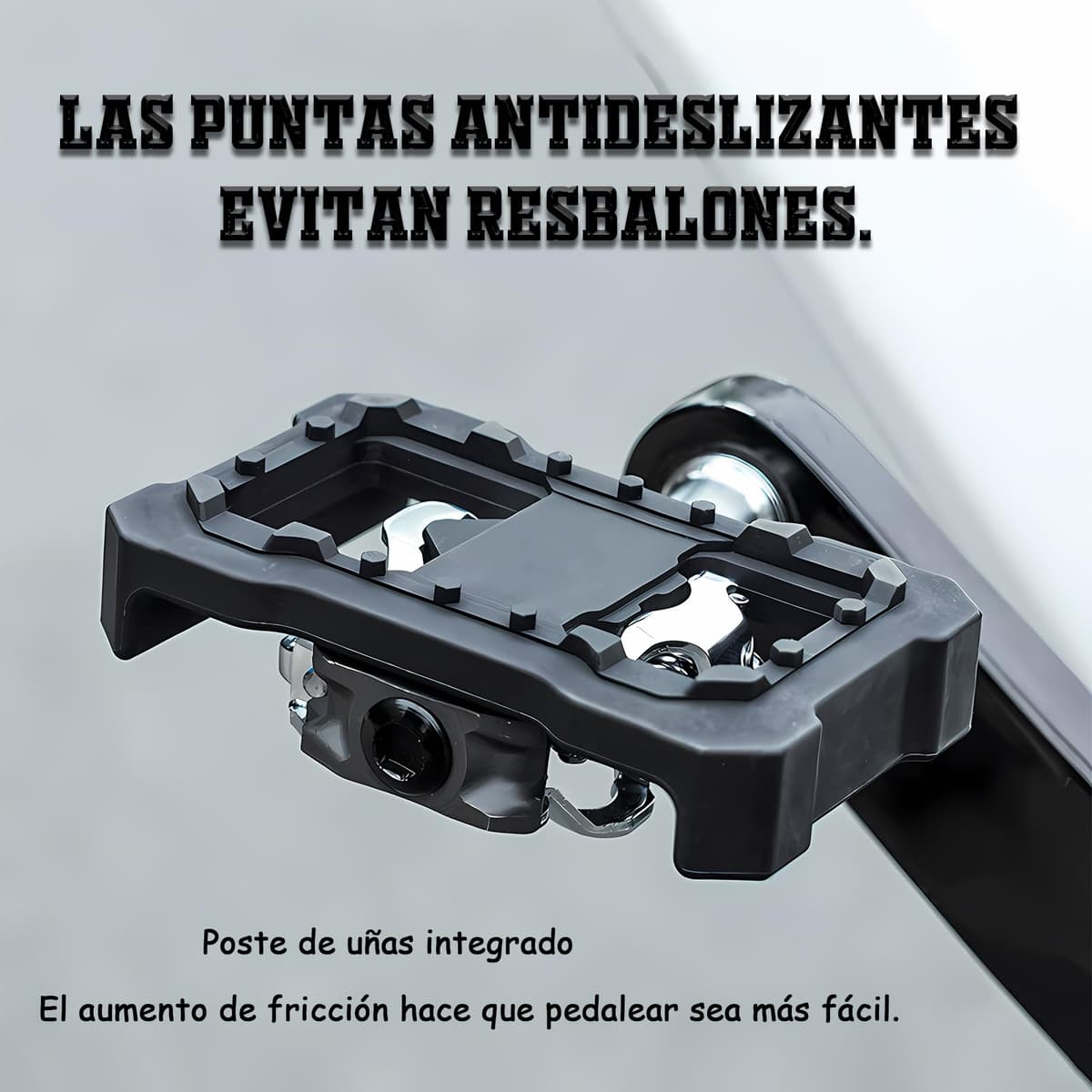 Adaptadores Plataforma Pedales Automáticos - Convertidor Compatible con Shimano SPD (M520 M540 M8000) - Base Nylon Antideslizante para Usar Zapatillas Normales - Negro, 1 Par — view 4