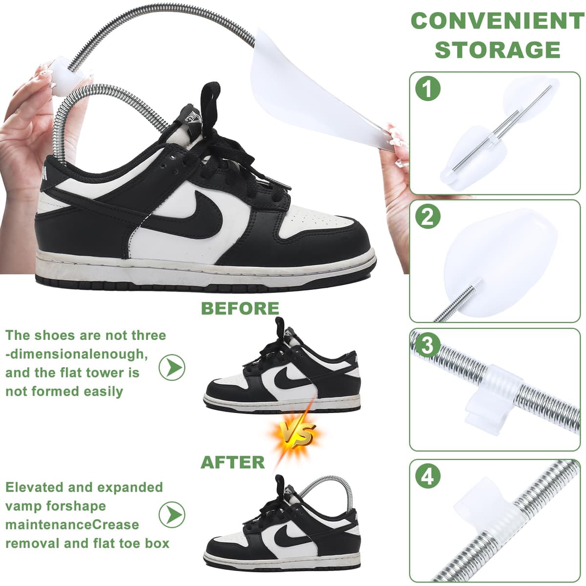 JOTOL 9 Pares De Hormas Para Zapatos Hombre,Ensanchador De Zapatos,Hormas De Plástico,Horma Zapatos Eu La Talla 38-45,Justable Longitud,Transparente — view 2