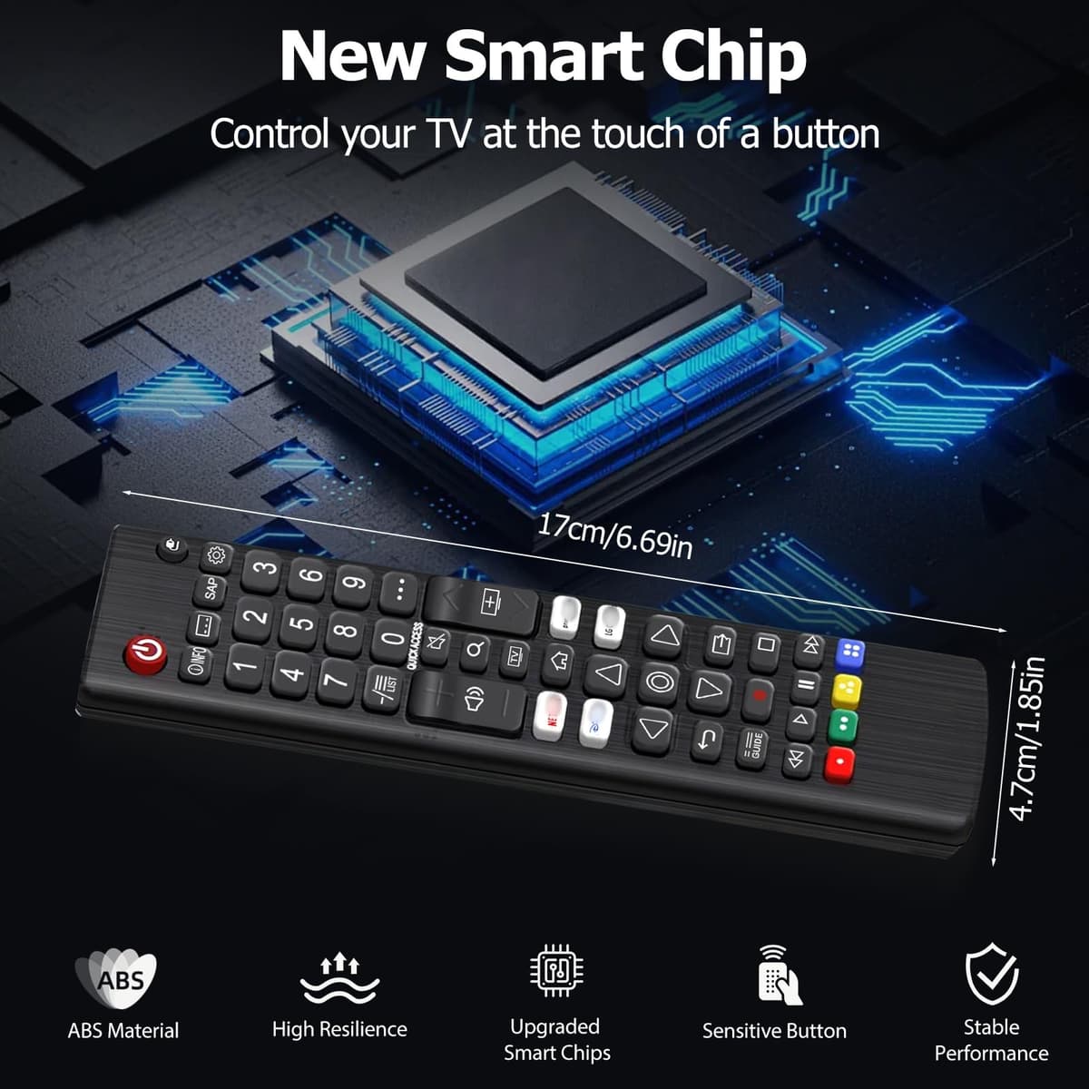 LG TV Remote Control Replacement, Universal TV Remote for All LG LED OLED LCD Webos 4K 8K UHD HDTV HDR Smart TVs – Compatible with AKB75095308, AKB75095307, AKB7415324 and More — view 4