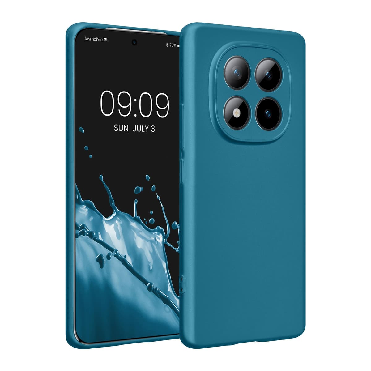 kwmobile Carcasa Compatible con Xiaomi Redmi Note 14 Pro 5G / Poco X7 Funda - Funda Ultrafina de TPU con Bordes elevados - Lavanda Metalizado — view 391