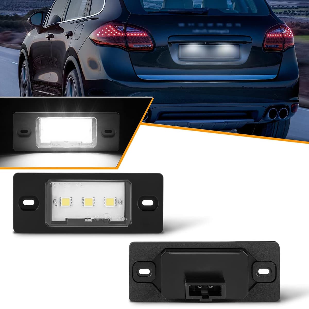 Luces LED Matrícula para 206 207 407 406 306 307 308 5008, Luz Matrícula para Citro-en C3 PICASSO C4 C5 BERLINGO B9 M49 M59 SAXO XSARA, LED Matrícula 2 Piezas Canbus — view 27