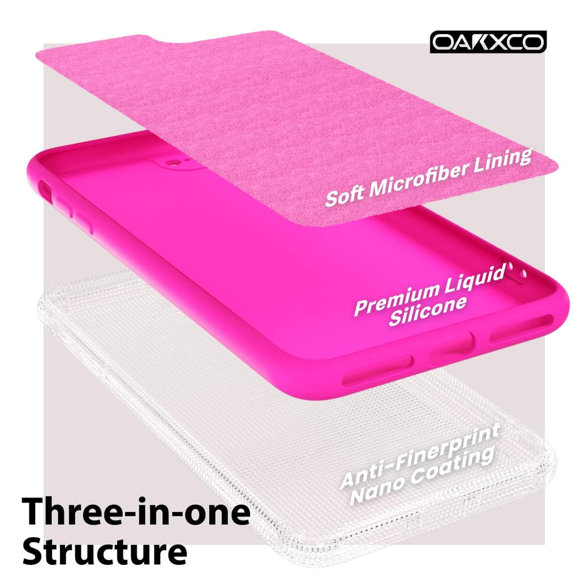 oakxco for iPhone 17 Pro Max Phone Case Liquid Silicone, Cute Thin Slim Grip Soft Rubber Gel for Women Men, Smooth Matte TPU Plain Solid Color Girly Simple Case with Camera Cover, Light Pink — view 585