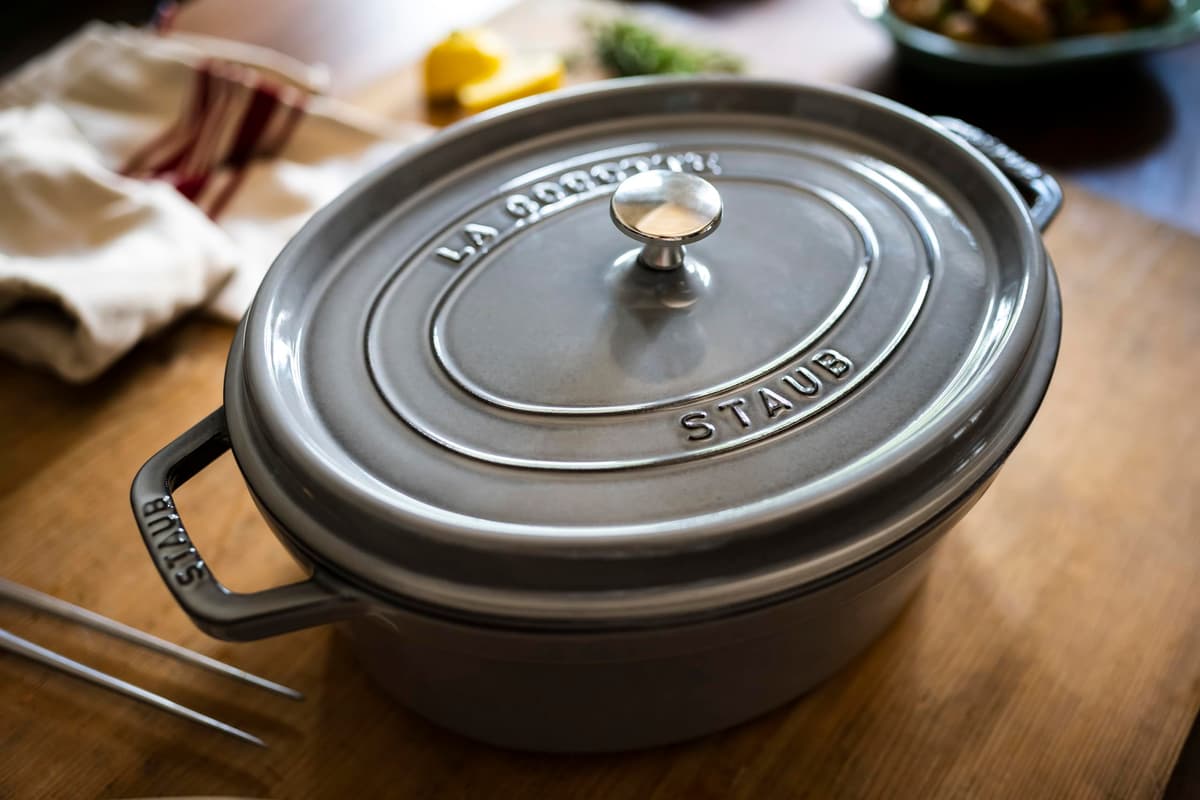 STAUB Cacerola/Cocotte de Hierro Fundido Ovalada, 17 cm, 1 L, Gris grafito — view 6