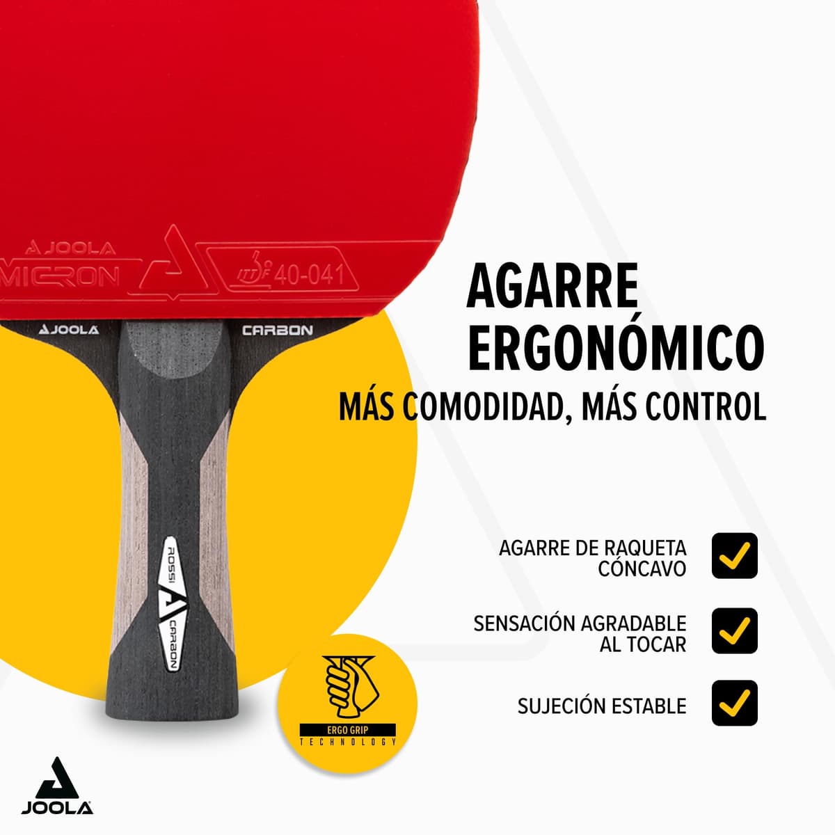Palas Profesionales de Tenis de Mesa JOOLA Homologadas por la ITTF - Infinity Carbon, Mega Carbon y Rossi para Jugadores Avanzados y Competiciones — view 5