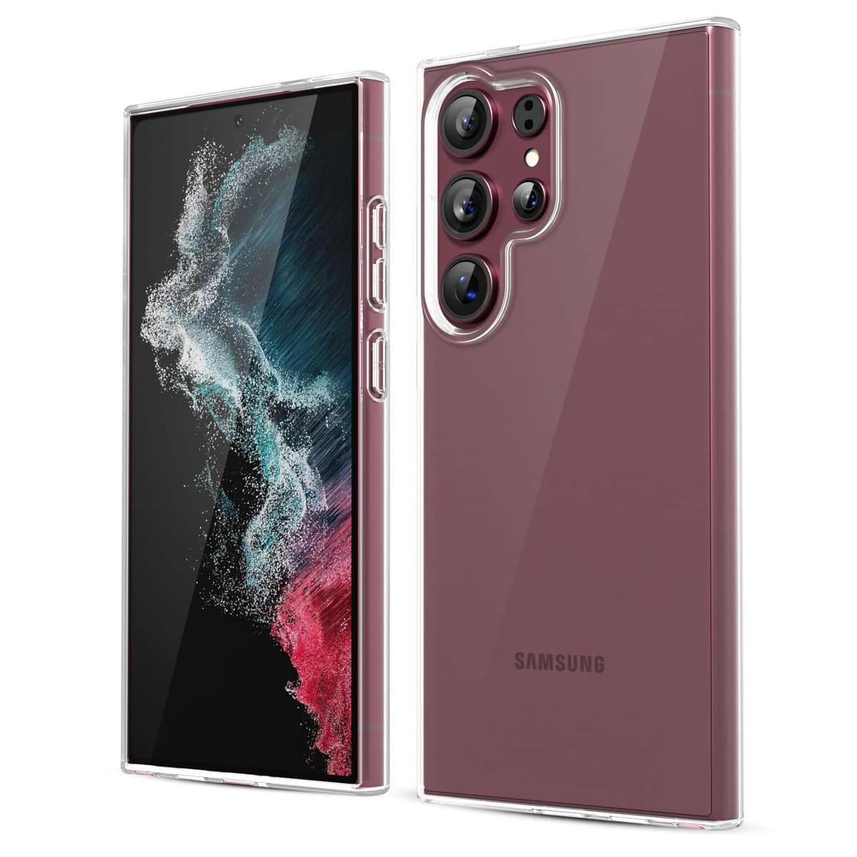 oakxco for Samsung Galaxy S23 Phone Case Liquid Silicone,Cute Thin Slim Soft Rubber TPU Plain Smooth Gel Cover for Women Girl Aesthetic Design, Matte Solid Protective & Shockproof, Burgundy Plum Wine — view 167