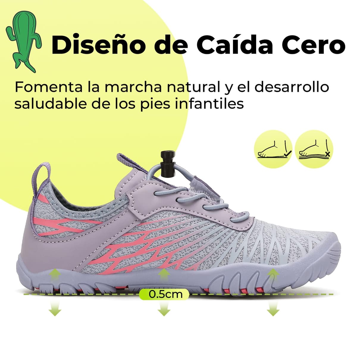 SAGUARO Zapatos descalzos para niños, de secado rápido, transpirables, con puntera ancha, talla 25-35 — view 5