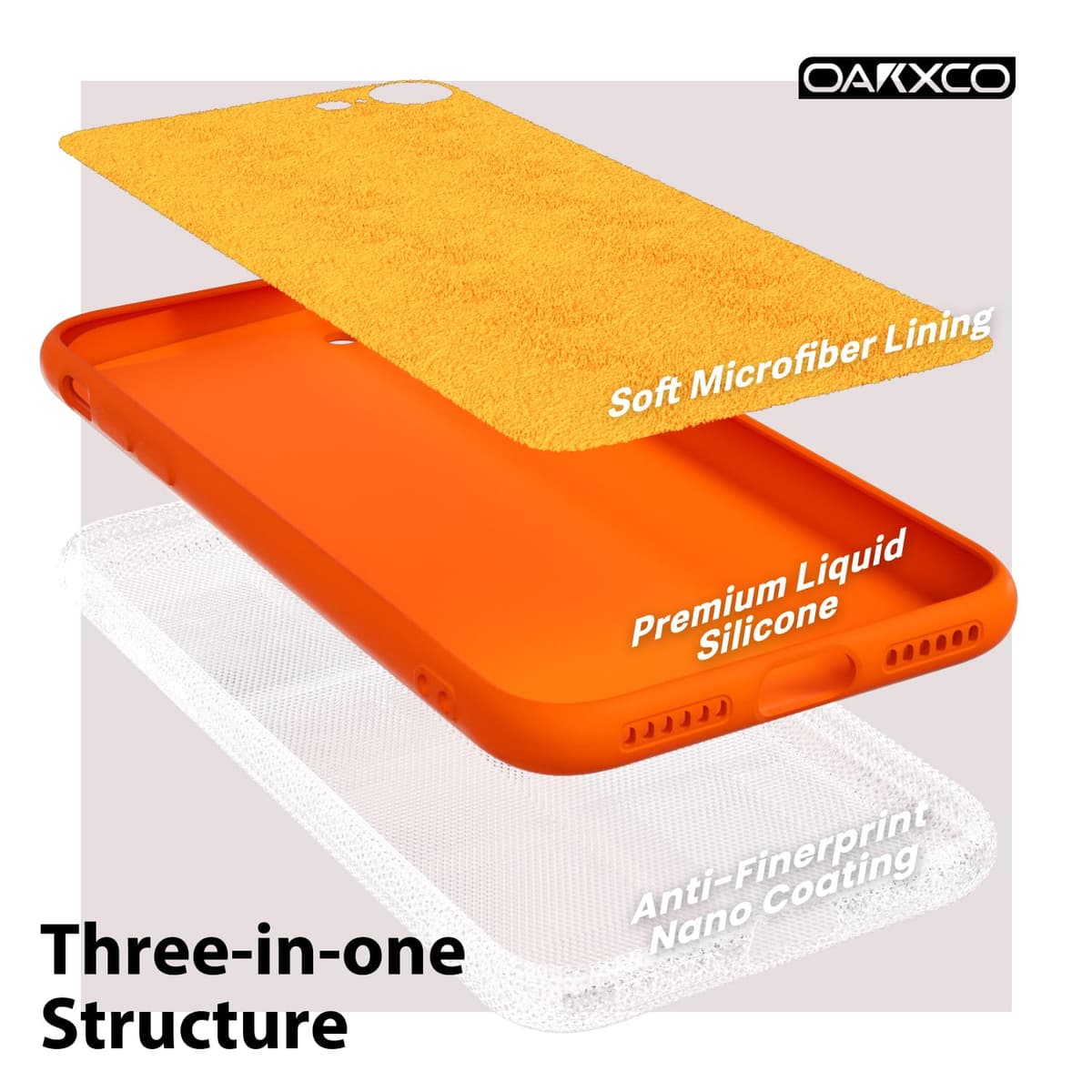 oakxco for iPhone 17 Pro Max Phone Case Liquid Silicone, Cute Thin Slim Grip Soft Rubber Gel for Women Men, Smooth Matte TPU Plain Solid Color Girly Simple Case with Camera Cover, Light Pink — view 48