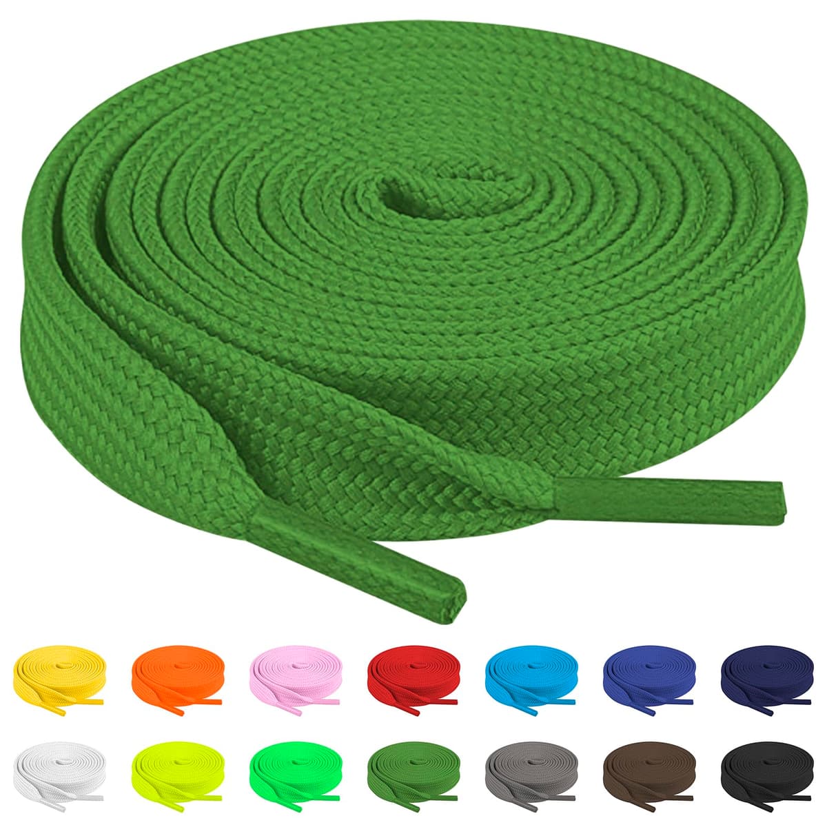 TBOC Cordones Planos para Calzado Zapatos Deportivas Zapatillas Botas Cordón Patines Fútbol Deportes [Ancho 8 mm] Compatibles con Converse Nike Adidas Panama Jack Vans — view 14