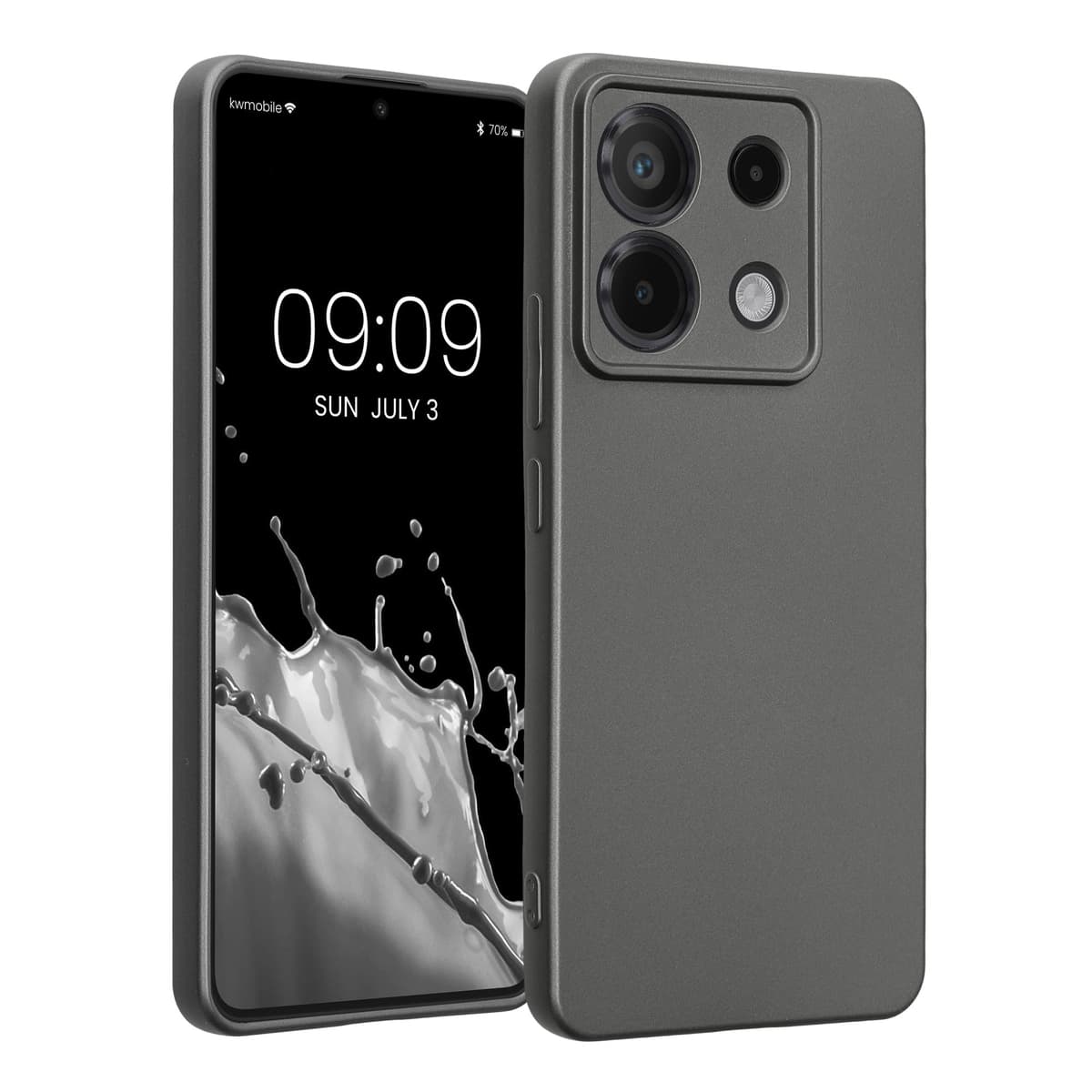 kwmobile Carcasa Compatible con Xiaomi Redmi Note 14 Pro 5G / Poco X7 Funda - Funda Ultrafina de TPU con Bordes elevados - Lavanda Metalizado — view 163