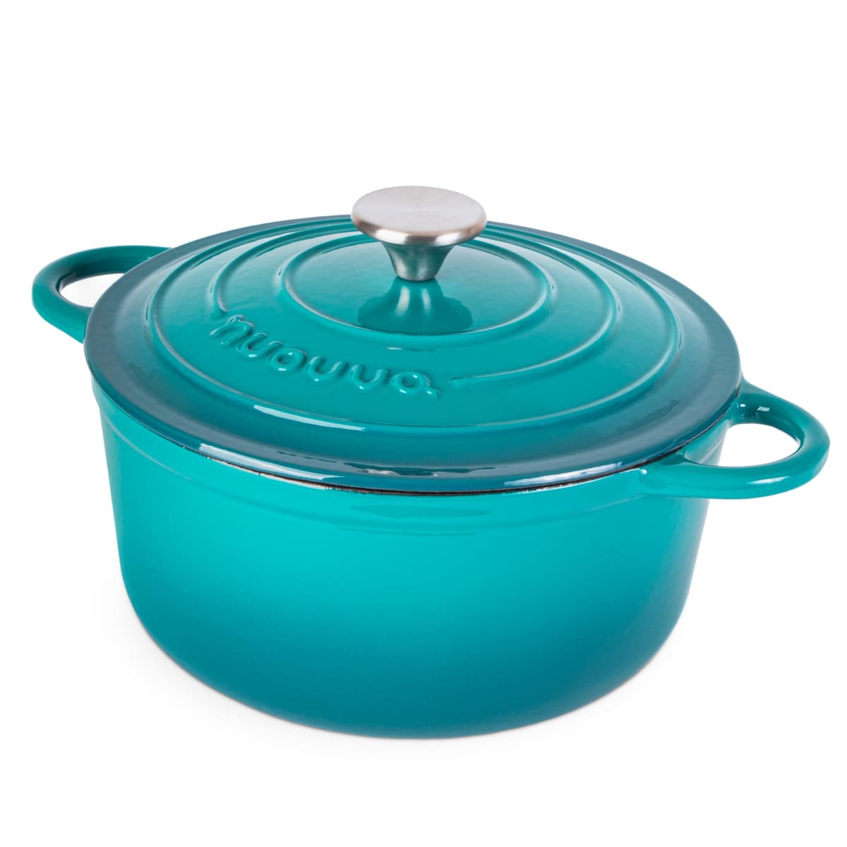 Nuovva Enamelled Cast Iron Dutch Oven Pot with Lid – 5 Quart Casserole Dish – Ceramic Dutch Oven for Bread Baking, Roasting, Braising & Stews – Oven Safe up to 500°F – 24cm Orange — view 59