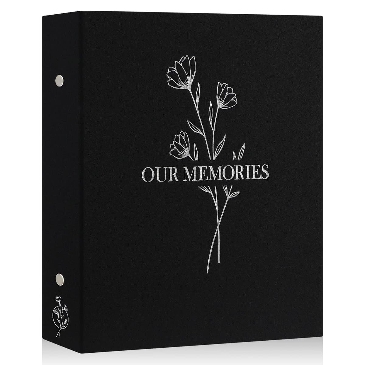 Lanpn Lino Album de Fotos 10x15 600, OUR MEMORIES Tapa Dura Grande Album para Photos Bolsillos Verticales Horizontal Azul — view 12