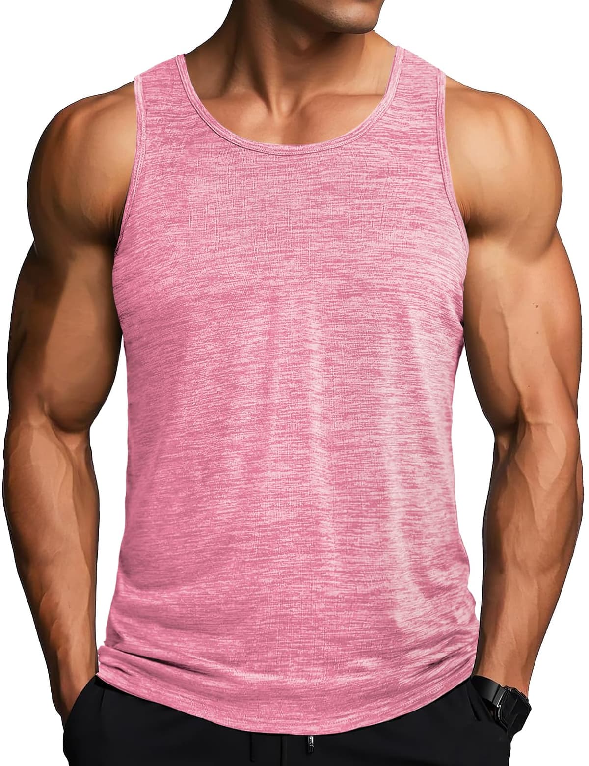 MAGCOMSEN Camiseta Tirantes Hombre Running Entrenamiento Deportiva Ropa Gimnasio Chaleco Secado Rápido UPF 50+ Camiseta sin Mangas para Hombre — view 10