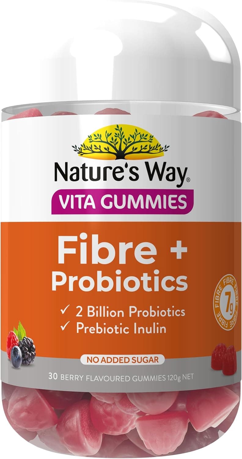 Nature's Way Digestive Vita Gummies Fibre Plus Probiotics (Pack of 30)