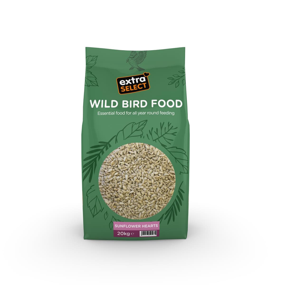 Extra Select Sunflower Hearts Bird Food - Husk-Free, Oil Rich, High Energy Wild Bird Seed for Year Round Feeding - 3 Litre Bucket — view 11