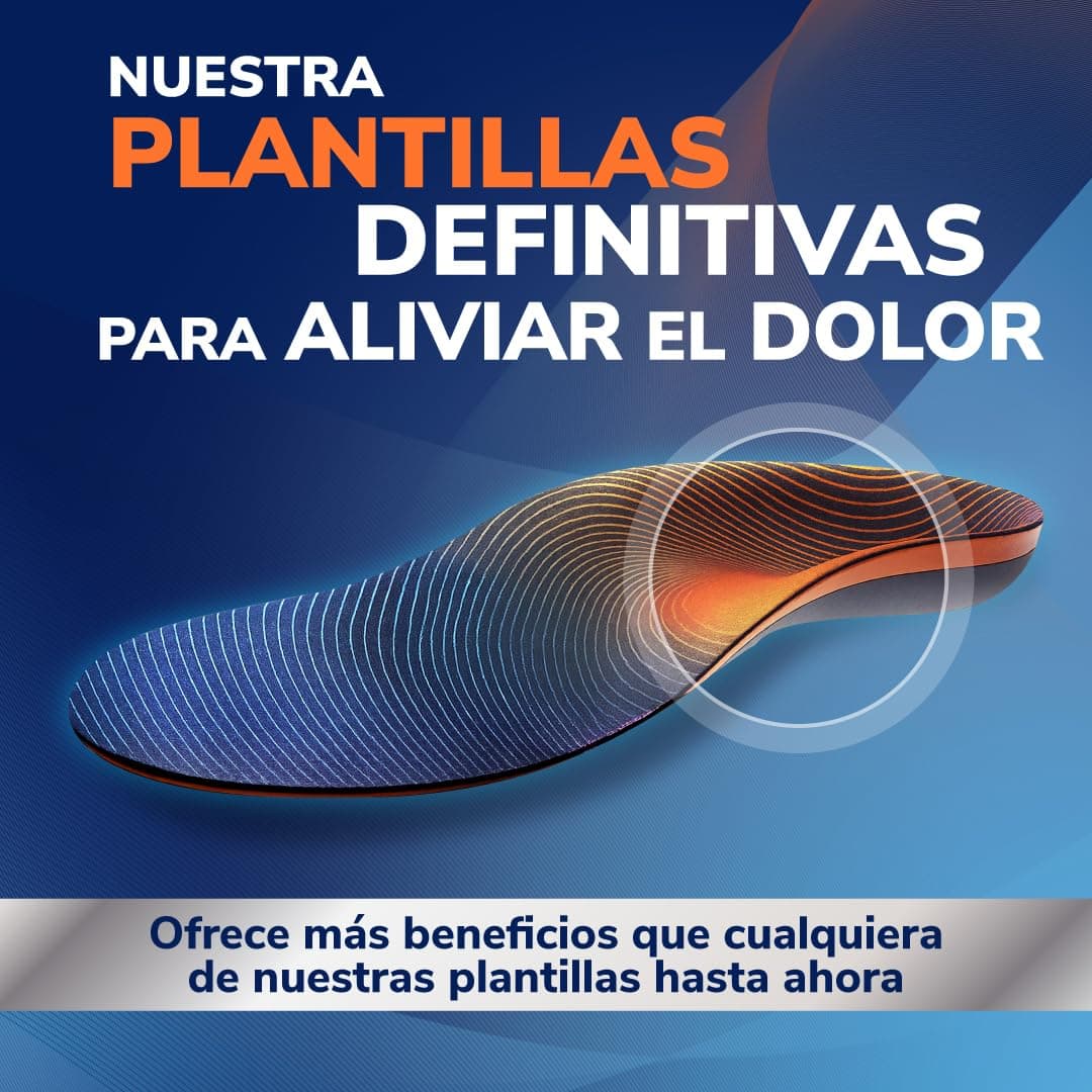 Dr. Scholl’s Advanced Pain Relief Plantillas Ortopédicas Hombres/Mujeres, resistentes para zapatos y botas, alivio fascitis plantar, soporte arco, pies planos, absorción impactos, soporta hasta 150kg — view 2