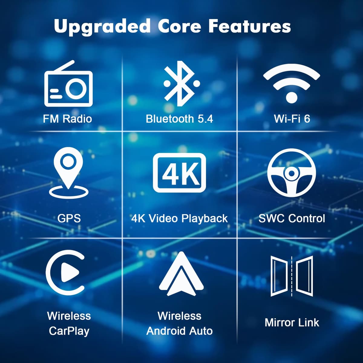 4G 64G Android 14 Car Multimedia Stereo Android Radio para Ford Focus Mk2 Mk3 Exi MT 2 3 2004-2011 Wireless Carplay Android Auto GPS Navigation WiFi Bluetooth SWC + Backup Camera — view 4