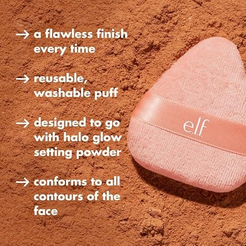 e.l.f. Halo Glow Powder Puff, Soft, Reusable Powder Puff For Applying Loose Or Pressed Powders, Easily Conforms To The Face, Vegan & Cruelty-free — view 2