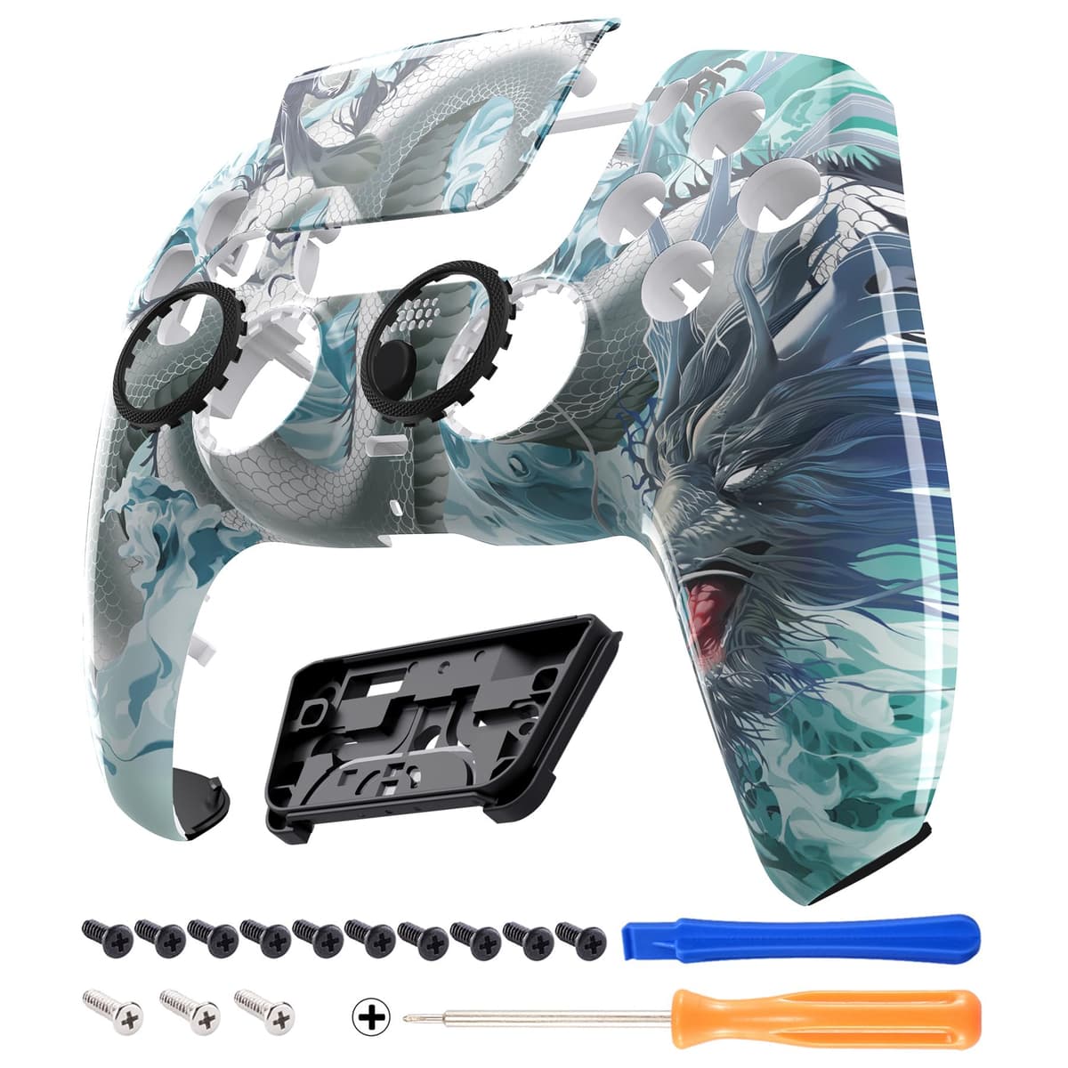 eXtremeRate Luna Rediseñado Carcasa Frontal con Panel Táctil Compatible con ps5 BDM-010 BDM-020 BDM-030 BDM-040 Carcasa Delantera Placa Frontal Funda Portectora Compatible con ps5(Efectivo de $100) — view 41