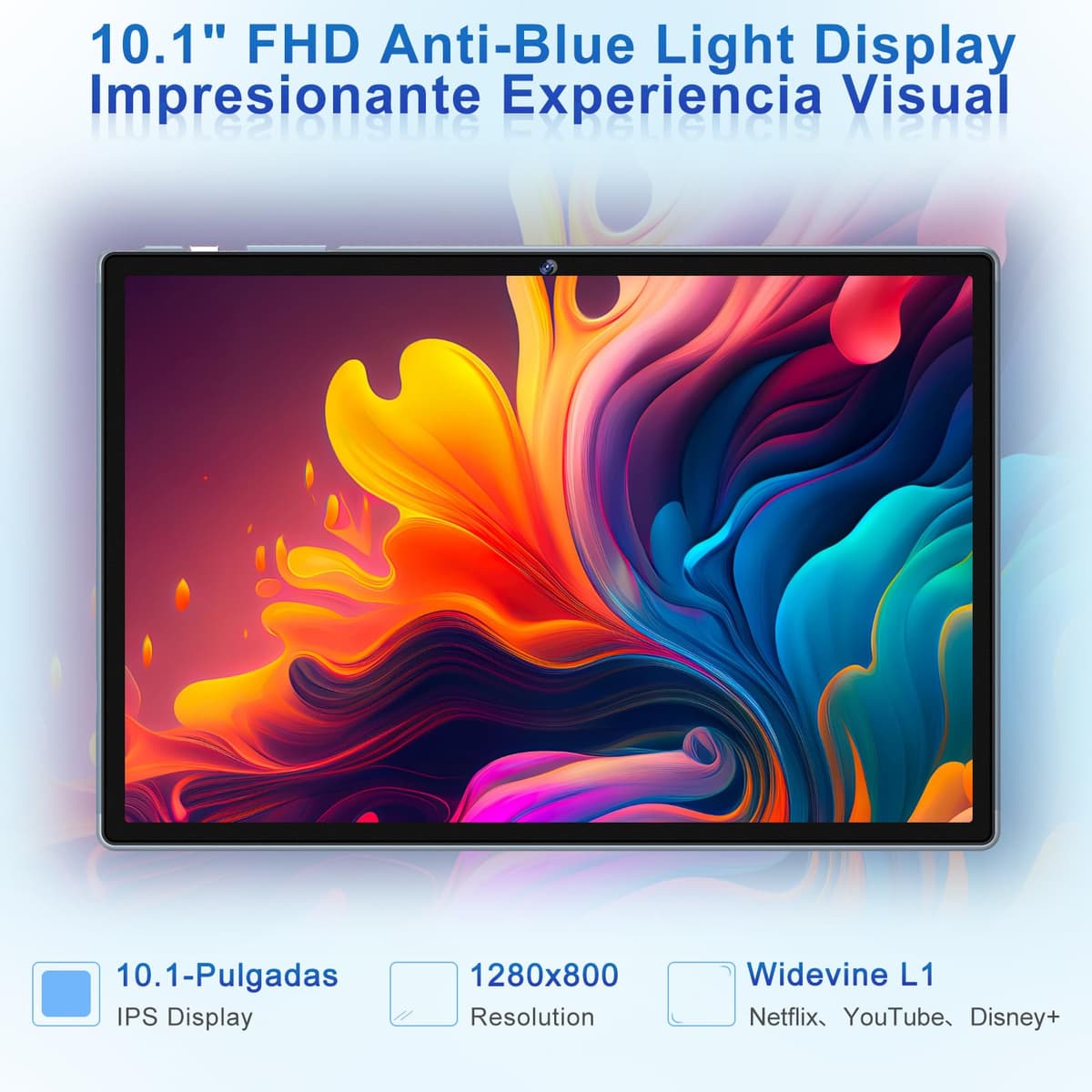 2026 último Tablet 10 Pulgadas Android 15 con Gemini AI, 30GB RAM + 128GB ROM, Octa-Core 2.0GHZ, 8000mAh, GMS, Widevine L1, GPS, OTG,5G WiFi 6 & BT 5.0,Tablet Teclado y Raton-Gris — view 5