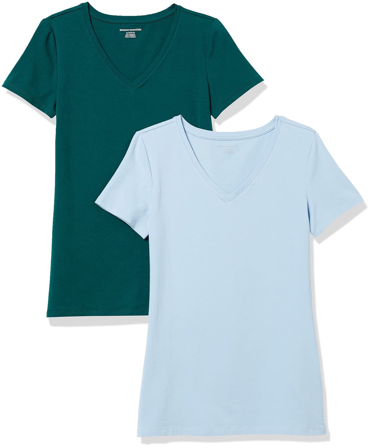 Amazon Essentials Camiseta de Manga Corta y Corte Estándar (Opciones de Cuello Redondo y Cuello en V) Mujer, Paquetes Múltiples — view 31
