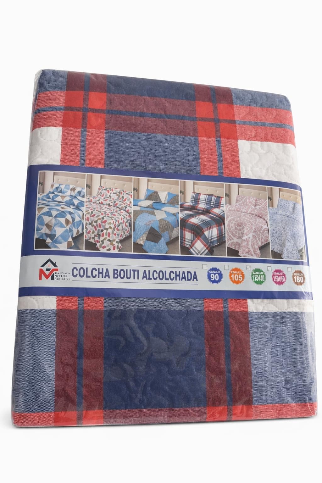 Genérico Colcha Bouti Acolchada Ligera para Cama | Edredón de Verano Suave y Transpirable | Cubrecama Decorativo Disponible en Varios Diseños y Medidas. (Multicolor, Cama 90, Hojas Suaves) — view 3