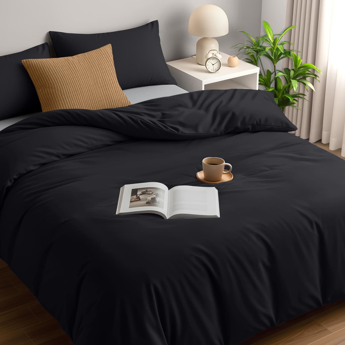 Utopia Bedding Duvet Cover Double - Soft Microfibre Polyester - Bedding Quilt Cover Set, with Pillow cases (Grey) — view 62