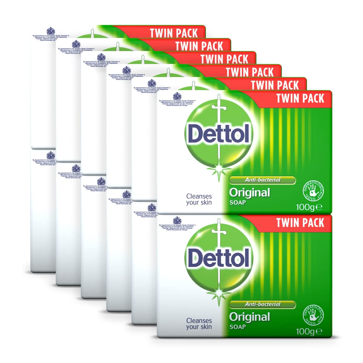 Dettol Soap, Original Antibacterial Bar, 2 Pack (100g x 2) Disinfectant, Soft on Skin, Tough on Dirt, Suitable for Everyday Use, Contains Skins Moisturising Agents, Kills 99.9 Percent of bacteria — view 9