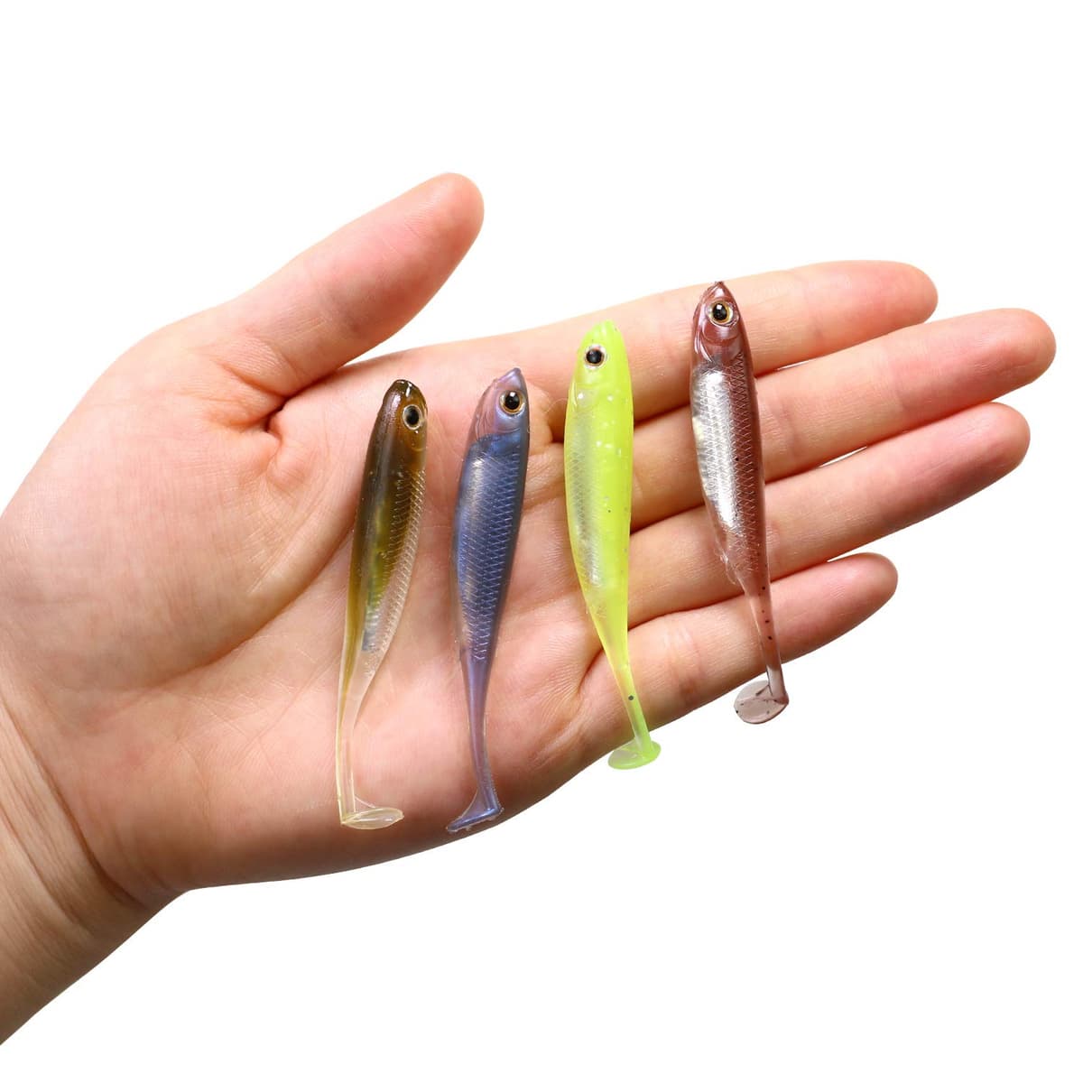 QualyQualy Señuelos de Vinilos de Pesca Spinning Mar Senuelo Black Bass Blandos senuelos de Pesca Cebos Artificiales de Pesca Pare Lucio Trucha 7cm 8cm 10cm 12,5cm — view 5