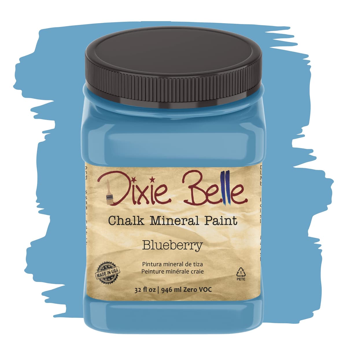Dixie Belle Paint Company Chalk Finish Furniture Paint - Caviar (32oz) - Matte Black Chic Chalk Mineral DIY Furniture Paint — view 35