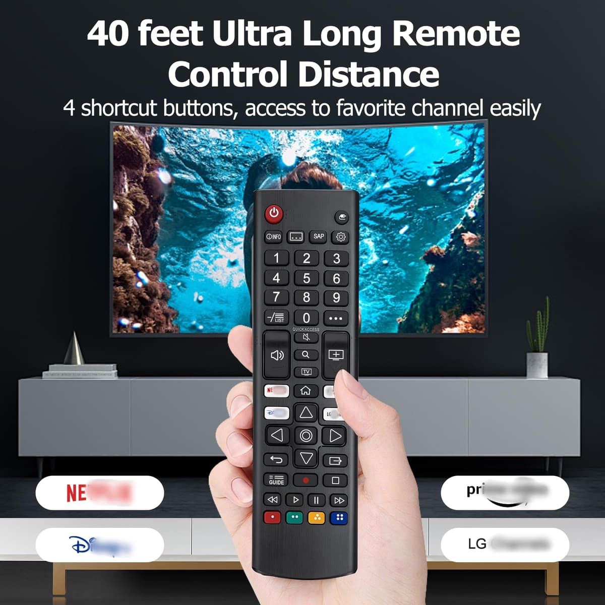 LG TV Remote Control Replacement, Universal TV Remote for All LG LED OLED LCD Webos 4K 8K UHD HDTV HDR Smart TVs – Compatible with AKB75095308, AKB75095307, AKB7415324 and More — view 5