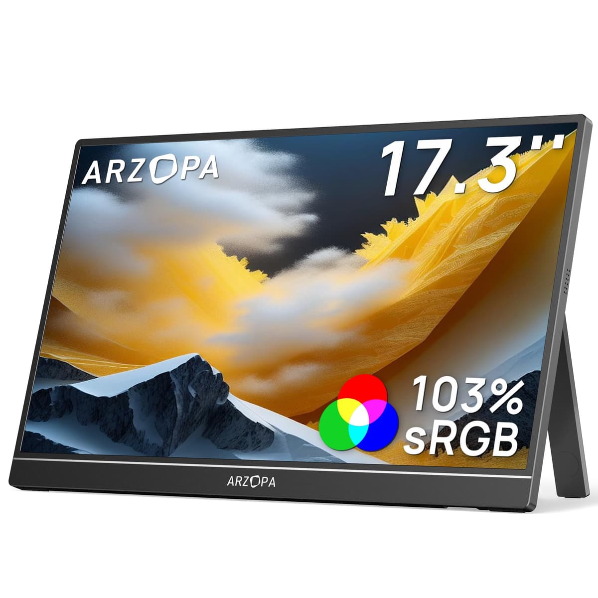 ARZOPA Portable Monitor 14.0" 1920×1080 FHD IPS Portable Monitor for Laptop with Single-rod, Support HDMI/Type-C/USB-C, Eye Protection Gaming Screen for Laptop/PC/Mac/PS3/4/5/Xbox - A1S — view 13