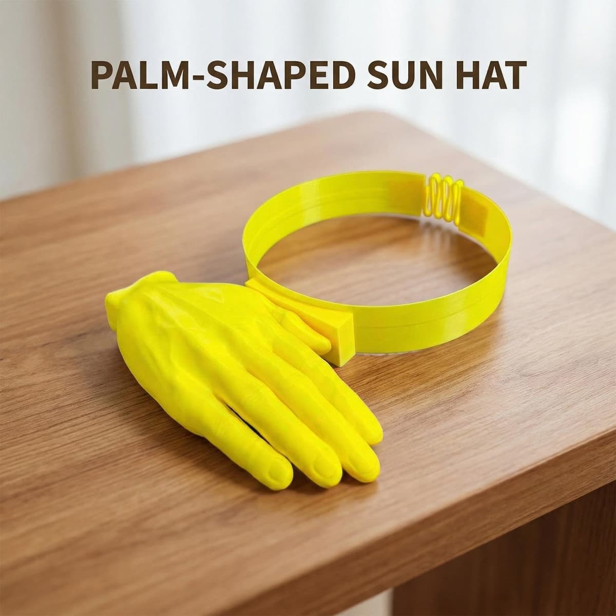 Visera Solar en Forma de Mano, Sombrero Sol Divertido Impreso 3D, Novedad Visera de Golf Manos Libres con Correa Ajustable, para Fotos, Verano en la Playa y Viajes — view 4