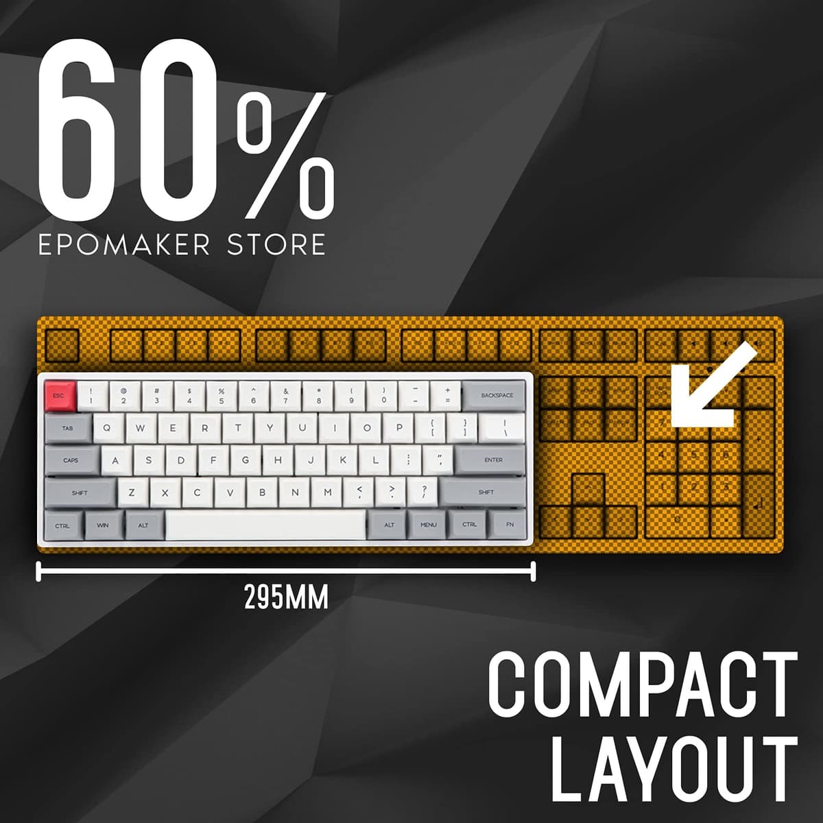 EPOMAKER SKYLOONG SK61 60% Gamer Keyboard, Hot Swappable RGB Keyboard, NKRO Programmable with Shine Through PBT Keycaps, IP6X Waterproof, for Win/Mac/Gamer — view 2