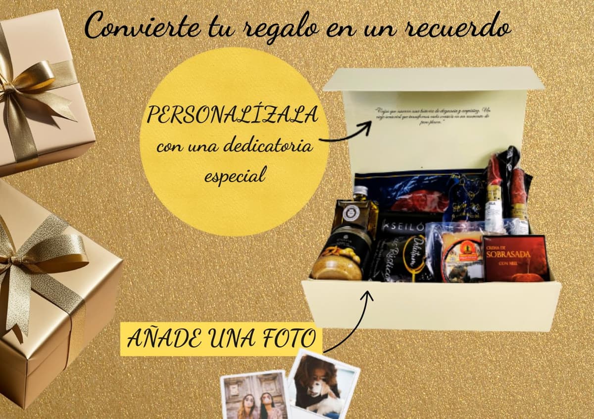 DON GOURMET, Cesta Gourmet para Regalar, Personalizable, Queso curado, jamón ibérico, chorizo ibérico, lote embutidos ibéricos, aceite de oliva, pack ibéricos, Regalo Día de la Madre. (CESTA 6) — view 2