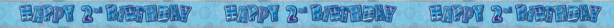 Unique Party 92068 - 9ft Foil Glitz Pink Happy 80th Birthday Banner — view 72